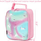 FlowFly Kids Lunch box Insulated Soft Bag Mini Cooler Back to School Thermal Meal Tote Kit for Girls, Boys, Glitter-Unicorn