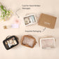 PACKISM Medium Clear Makeup Bag - PU Leather Clear Travel Bags for Toiletries Car Bag for Essentials, with Message Card Cosmetic Bags Makeup Case for Women Gift (Cream Medium)