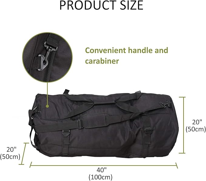 XXXL Extra Large Backpack Odor Smell Proof Duffel Bag with Carbon Lining Water Resistant Luggage Smell Absorbing Bag Odor Absorbent for Hydroponics Use, Travel, Sport Gym