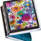 8‑Compartment Metal Pill Box Organizer – Portable Medicine Case 3″×2.6″ | Food‑Grade Dividers | Secure Snap Button Lid | Travel & Gift for Seniors (Vibrant Bloom Explosion)