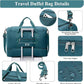 Extra Large Travel Duffle Bag,Carry on Overnight Bag with Shoes Compartment,Weekender Bags for Women for Travel Business Trips Sport Hospital,3 Pcs Set,Peacock Blue