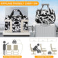 Underseat Carry On Luggage Lightweight Travel Tote Weekender Bag Overnight Duffle Bag for Travel, Travel Essentials Personal Item Travel Bag for Women and Men, Cow Pattern-16Inch