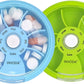 INVODA Weekly Pill Organizer 7 Compartment Rotating Pill Box for Daily Medication & Vitamins - Portable Travel Pill Case Fish Oil Supplements Vitamins Organizer (Green+Blue)