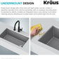 KRAUS Forteza 32-inch Undermount Single Bowl Granite Kitchen Sink in Grey, KGU-55GREY