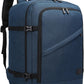 Kono Carry on Backpack, 18" Airplane Approved Under Seat Travel Backpack for Men and Women, Waterproof Lightweight Daypack for Flight 30L (Navy, Medium)