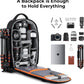 K&F Concept Camera Backpack for Photographers Large Waterproof Photography Camera Bag with Laptop/Tripod Compartment for Men Women Black Orange
