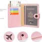ZOPPEN Passport Holder Women, Passport Cover Travel Wallet Rfid Blocking Passport Wallet Cover Case Travel Essentials Document Organizer, Pink