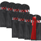 Univivi Garment Bag 60 inch Lightweight Suit Bags for Closet Storage, 8 Pack Garment Bag for Dresses Long with Zipper and Eye-Hole Carry Handles for Folding for Tuxedos Coats Dresses, Black