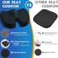 TushGuard Seat Cushion for Office Chair Memory Foam Non-Slip Cushion Back, Coccyx, Sciatica, Tailbone Pain Relief Butt Pillow for Office Chair, Car, Wheelchair, Black, X-Large