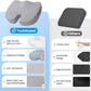 TushGuard Office/Car Seat Cushion, Non-Slip Sciatica & Back Coccyx Tailbone Pain Relief Chair Pad, Memory Foam Butt Pillow for Computer Desk, Wheelchair, Driving (Light Grey)