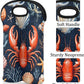 Neoprene Wine Tote, Bottle Carrier Gag Insulating Neoprene Thicker, Insulated Wine Bag for Travel Holds Two Bottles, Bottle Carrier Bags Protect the Bottles, Red Lobster