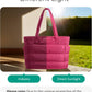 BAGSMART Tote Bag for Women, Lightweight Puffy Tote Bag with Compartments Shoulder Bag Handbag for Travel, Work, Gym,