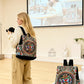 Jursccu Embroidered Women Backpack Purse, Fashion Canvas Travel Anti-theft Rucksack Shoulder Bag (Flower Embroidery)