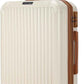 LIGHT FLIGHT Carry On Luggage 22x14x9 Airline Approved, Durable Hard Shell Carry On Suitcases with Wheels, Expandable Hardside Lightweight Travel Luggage with TSA Lock, Beige and Brown