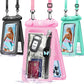 Waterproof Phone Pouch [3-Pack] Double Space Waterproof Phone Case with Adjustable Lanyard Water proof Cell Phone Pouch for iPhone IPX8 Underwater Phone Cases Phone Dry Bag for Vacation Beach Swimming