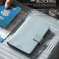 VULKIT Passport Holder with Airtag Holder RFID Blocking Passport Wallet Travel Leather Passport for Women(Blue)