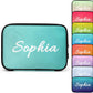 Personalized Electronics Organizer Travel Case Custom Name Cord Storage Bag Tech Accessories Pouch for Cable Charger Phone, Blue