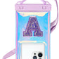 Waterproof Phone Pouch Floating, IPX68 Waterproof Phone Case with Lanyard for iPhone 16 15 14 13 12 Pro Max Samsung S25 S24 S23 S22, Up to 7 Inch, Beach Vacation Essentials, Sparkling Purple Letter