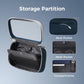 pack all Clear Electronic Organizer, TPU Cable Organizer Bag, Compact Cord Travel Organizer for Cables, Chargers, Phones, USB cords, SD Cards (Dark Blue)