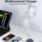 100W USB C Wall Charger,6-Port PD Fast USB C Charging Block,3 Type C+3Type A Multiport Plug,6 in 1 Charger Compatible with for iPhone 16/15/14/13/12/ProMax,iPad,AirPods4,Galaxy S25/S24,Watch,AirPorts - Roamly