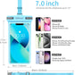 wellhouse Waterproof Phone Pouch, Waterproof Phone Case for iPhone 16 15 14 13 12 Pro Max XS Samsung, IPX8 3D Cellphone Dry Bag Beach Essentials (1 Pack - Light Blue7.0, 7 inch)