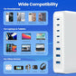USB C Charger 415W USB C Charger Block, 8-Ports GaN IV Fast Charging Station Hub, Dual PD 100W Laptop Charger Adapter,for MacBook Pro/Air/iPad/iPhone16/15/14/Apple Watch/DELL/Samsung for Home Office