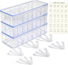 Set of 3 Cable Organizer Box W/Labels - Charger Box, Stackable W/Lids-Cord Organizer Junk Drawer- Cord Storage Box for Desk -Cable Organizer case