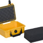 MEIJIA IP67 waterproof hard compact case,Customizable Fit Foam,8.12”x6.56”x 3.56”,Fit Use of Drones, Cameras,Equipments,lens (Yellow)