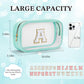 YOOLIFE Initial Make Up Bag Travel Toiletry Bag, Clear Makeup Bag Travel Essentials Gifts for Women Teen Girlfriend Teacher Birthday Swim Gifts For Girls 12 Year Old Girl Gifts Girl Gifts Blue H