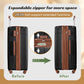 Merax Luggage Set 6 Piece Expandable Lightweight ABS Hardshell Suitcases with Wheels, Corner Guards (Black Brown, 6 piece set)