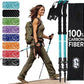 100% Carbon Fiber Trekking Poles by USA Brand - Ultra Strong Lightweight Collapsible Hiking Poles with Cork and EVA Foam Grips & Quick Adjustable Flip Locks