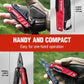WORKPRO Multitool-11 in 1 Multitool Pliers with Pocket Clip and Sheath-EDC Multi Tool Knives with Safety Lock-Camping Tools Pocket Knife with Screwdriver Saw Blade Wire Cutter and Bottle Opener-Red