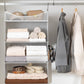 StorageWorks Hanging Closet Organizer, 3-Shelf Hanging Closet Shelves with Top Shelf, 19 ¾"W x 12" D x 31" H, Extra-Large Space, Light Grey