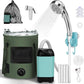 Portable Camping Shower, Pop Up Shower Privacy Tent Kit with LED Lights, 4500mAh Rechargeable Shower Pump, Filtered Shower Head & 7.4 Gallons Foldable Bucket, Outdoor Shower for Hiking Beach, Travel