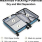 KYME Hardside Expandable Carry On Luggage 22x14x9 Airline Approved 20 Inch Hardshell Carry On Suitcase with Wheels TSA Lock Small Travel Rolling Luggage with Cup Holder for Women Men Lt Blue