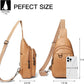 7L Sling Bag for Women Men Leather Small Sling Backpack Daypack Anti Theft Fanny Pack Crossbody Purse Travel