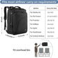 MATEIN 45L Travel Backpack, Large Carry on Backpack for Men Women, Water Resistant Lightweight Expandable Daypack, Business Weekender Backpacks, Gifts for People who Travel, Black