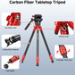 Avella Mini Carbon Fiber Camera Tripod MP20C, Portable Lightweight Tabletop, External Center Column Compact Design, Travel Tripod with 360°Ball Head and V Yoke Bracket for DSLR Camera