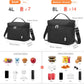 NOL Natural Organic Lifestyle Small Insulated Lunch Bags for Women Cooler Bag Lightweight Nylon Waterproof Lunch Box For Work（Small，Black）