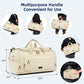 Large Travel Duffle Gym Bag with Shoe Compartment, Underseat Carry On Luggage Overnight Weekender Personal Item Workout Bags for Women Men (Offwhite) - Roamly