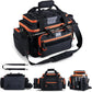 Goture Fishing Tackle Bag, Store Up to 4PCS 3700 Plus 2PCS 3600 Tackle Trays(Not Included), 600D Soft Side Gear Fishing Bag with Rod Straps,Detachable Water Bottle Pouch,Waterproof Bottom,SBS Zippers