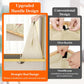 Lifewit 120L Double Laundry Hamper with Lid, Extra Large Bamboo Laundry Basket Dirty Clothes Hamper, 2 Section Laundry Bin Organizer for Laundry Room Bedroom with 2 Removable Liners & Bags, Beige