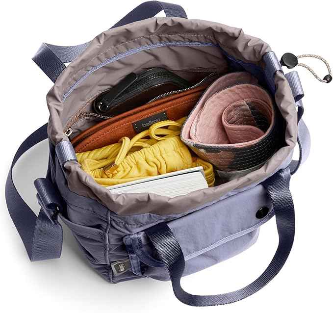 Bellroy Cinch Bucket Bag (compact 9 liter lightweight crossbody bag with external organization, internal zip pocket, adjustable shoulder strap, and adapts to be carried three ways) - LilacHaze