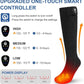 SNOW DEER Heated Socks for Men Women, App Controlled Left/Right Electric Ski Sock, 7.4V 2200mAh Rechargeable Battery 360°Fast Heating Toe Warmers for Skiing Hunting Motorcycle Walking Dogs