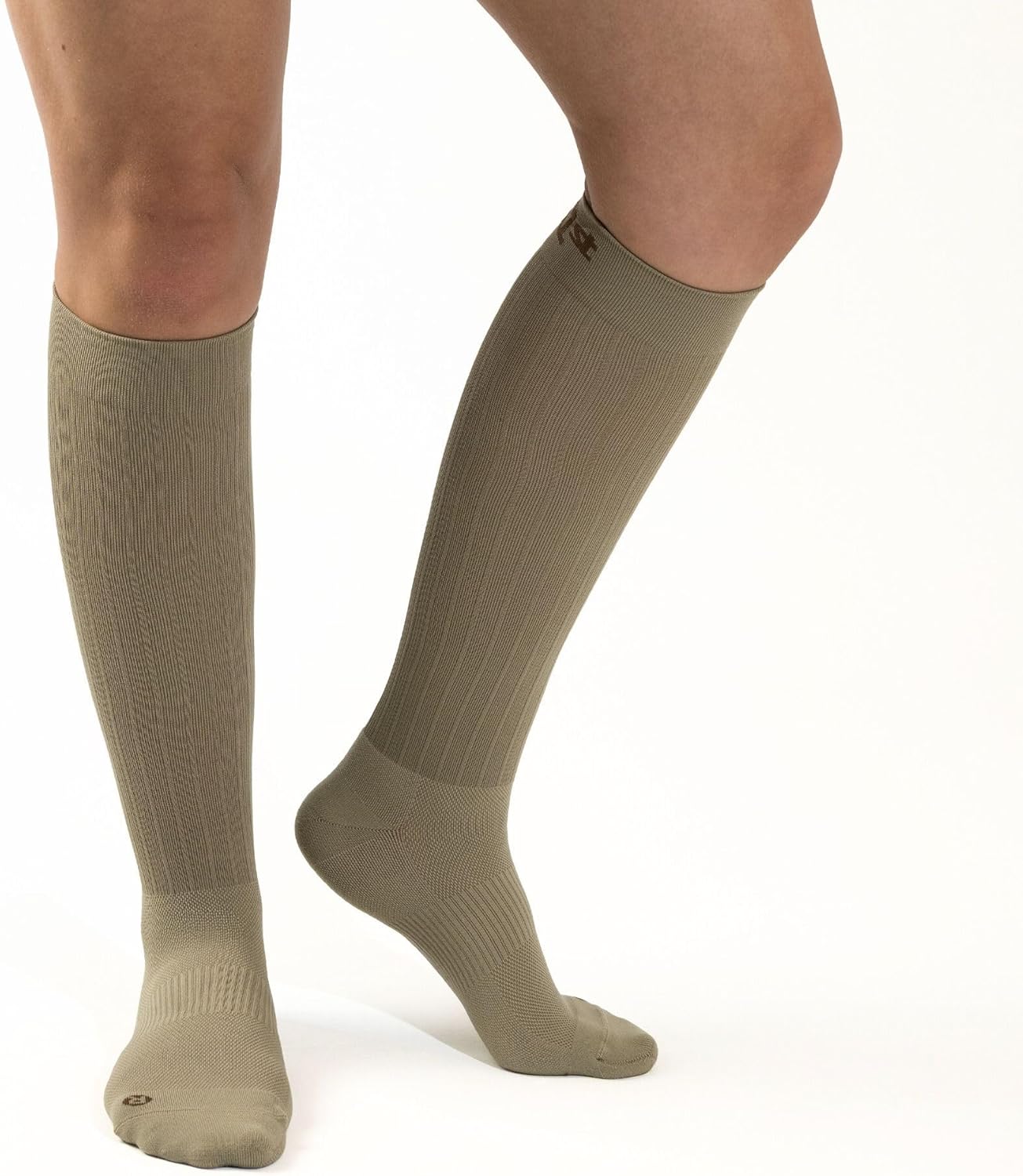 Medical Grade Compression Socks for Men & Women 15-20 mmHg by OrthoSleeve (Tan, Small)