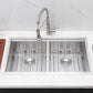 COMLLEN 33 Inch Double Bowl Undermount Kitchen Sink,33x19 Inch Workstation 16 Gauge Stainless Steel Double Kitchen Sinks with Cutting Board,9 Inch Deep Sink Maximizes Space Efficiency
