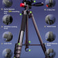 74"-Camera-Tripod, Porfessional Aluminum Heavy Duty Tripod Stand for Mirrorless Camera/DSLR/Cell Phone/Camcorder, with Holder and Travel Bag