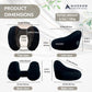 Modern Advantage Inflatable Travel Pillow for Airplanes – Hooded Neck Pillow with Adjustable Support – Comfortable, Compact & Travel-Friendly – Perfect for Sleeping on Long Flights (Black)