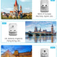 VINTAR European Travel Plug Adapter Kit, Adapter for Europe Plug with 3 USB Ports (2 USB C) 4 AC Outlets, Type C,G,E/F Detachable Attachments, International Power Adapter for Europe UK France Italy