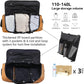Vomgomfom Wheeled Collapsible Duffel Bag,110L-140L Expandable Checked Luggage, No-Telescopic-Handle with Anti-Burst Zipper & Reinforced Frame,Brown - Roamly